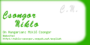 csongor miklo business card